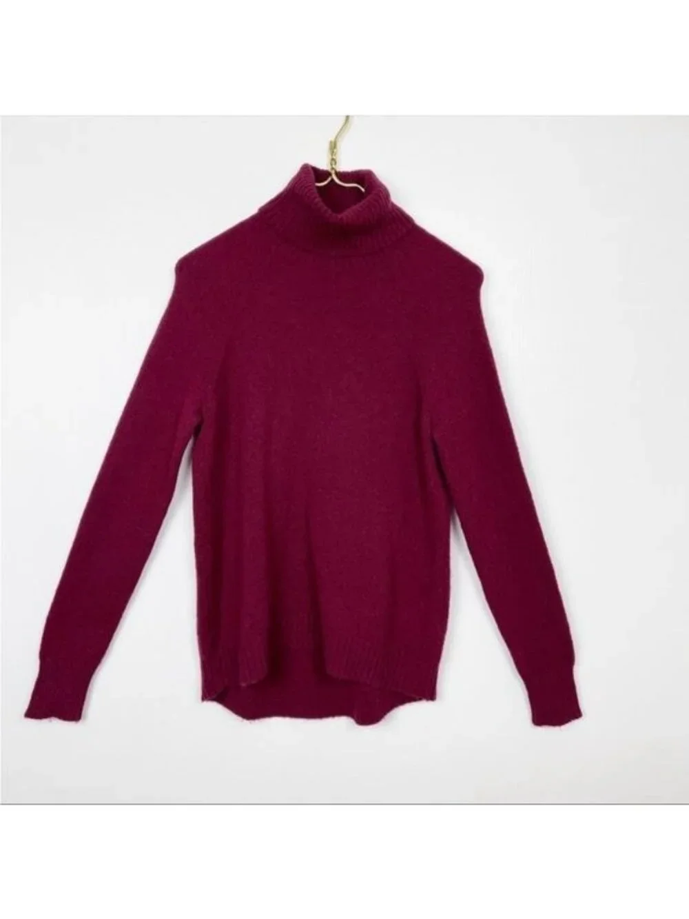 J Crew Supersoft Turtleneck wool & alpaca Sweater Pullover Preppy Burgundy XS
